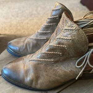 Free People Ankle Boots Rugged Distressed Leather
